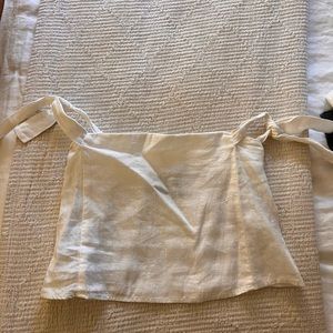 Reformation Linen White Off Shoulder Top XS